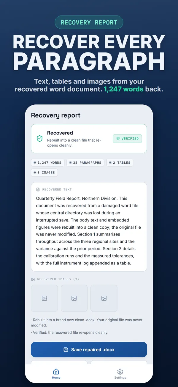 iPhone app screenshot 2